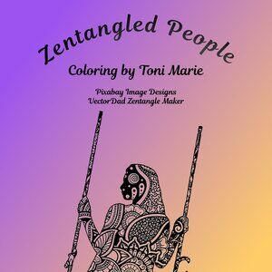 Zentangled People Coloring Book (25 Images)